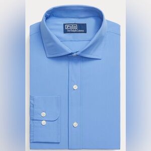 Ralph Lauren Men's Custom Fit Poplin Shirt - in Copen Blue